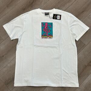 Shoe Palace Keith Haring Montreux 1983 White Tee T Shirt Size Large L B6